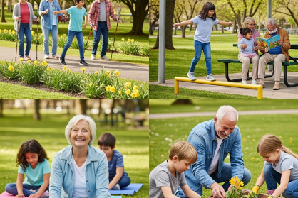 hábitos saludables que pueden practicar juntos niños y adultos mayores